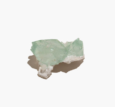 Green Apophyllite Crystals on Mordenite