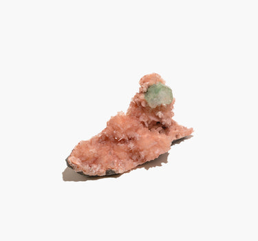 Heulandite with Green Apophyllite Crystal