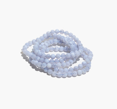 Blue Lace Agate Crystal Healing Bracelet – Round
