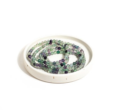 Rainbow Fluorite Crystal Healing Bracelet – Round