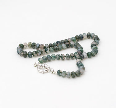 Moss Agate Crystal Candy Necklace – Smooth