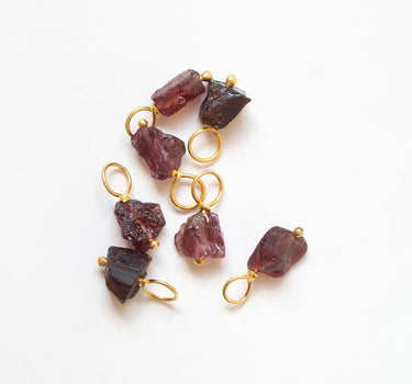 Gold Birthstone Charms – Rough