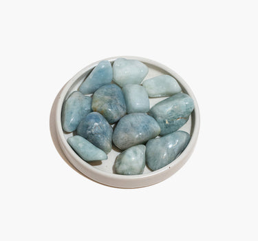 Aquamarine Tumbled Healing Crystal – Intuition/Calm