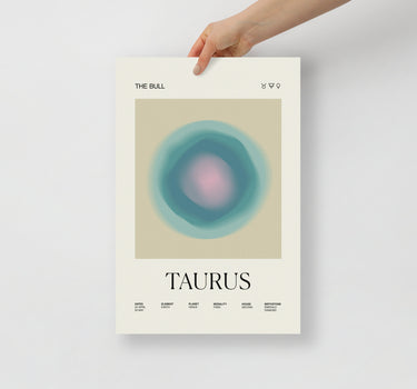 Taurus Zodiac Astrology Gradient Printed Poster - Self & Others