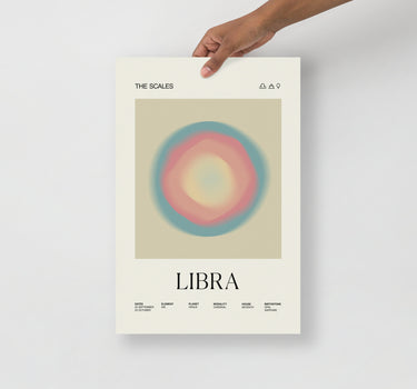 Libra Astrology Zodiac Gradient Poster - Self & Others