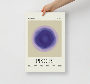 Pisces Astrology Zodiac Gradient Poster - Self & Others