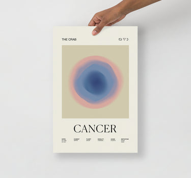 Cancer Astrology Zodiac Gradient Poster - Self & Others