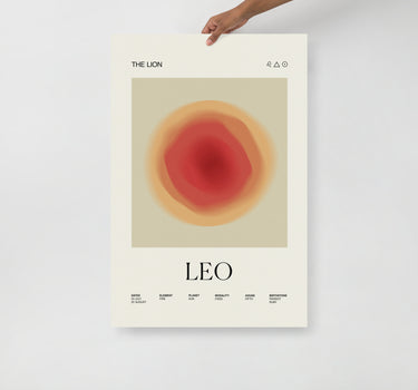 Leo Astrology Zodiac Gradient Poster - Self & Others