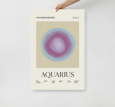 Aquarius Astrology Zodiac Gradient Poster - Self & Others