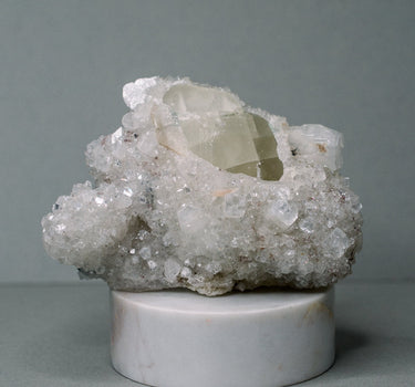 Zeolite 002 – Apophyllite on Calcite - Self & Others