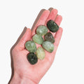 Prehnite with Epidote & Black Tourmaline Tumbled Healing Crystal – Heart Healing/Calm - Self & Others