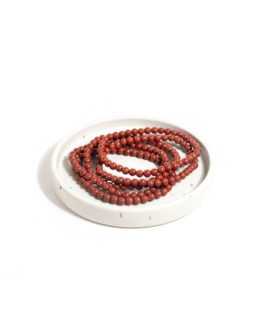 Red Jasper Crystal Healing Bracelet – Round - Self & Others