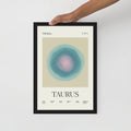 Taurus Astrology Zodiac Gradient Framed Poster - Self & Others