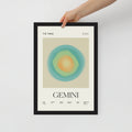 Gemini Astrology Zodiac Gradient Framed Poster - Self & Others