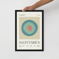 Sagittarius Astrology Zodiac Gradient Framed Poster - Self & Others