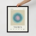 Taurus Astrology Zodiac Gradient Framed Poster - Self & Others