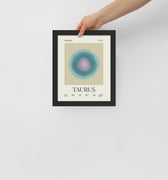 Taurus Astrology Zodiac Gradient Framed Poster - Self & Others