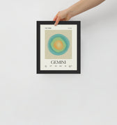 Gemini Astrology Zodiac Gradient Framed Poster - Self & Others