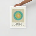 Gemini Astrology Zodiac Gradient Framed Poster - Self & Others