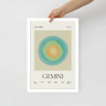 Gemini Astrology Zodiac Gradient Framed Poster - Self & Others