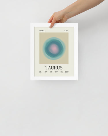 Taurus Astrology Zodiac Gradient Framed Poster - Self & Others