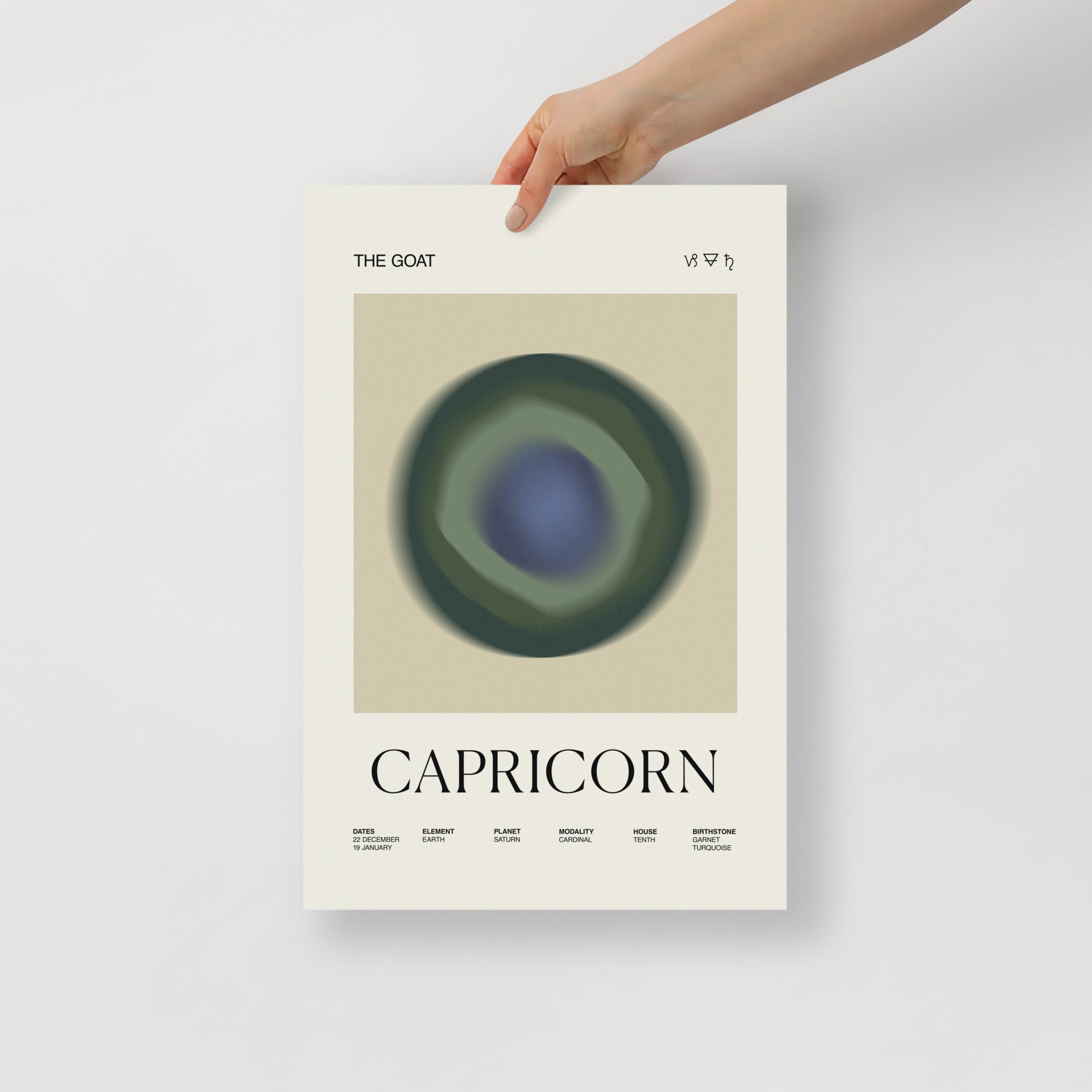 Capricorn Astrology Zodiac Gradient Poster - Self & Others