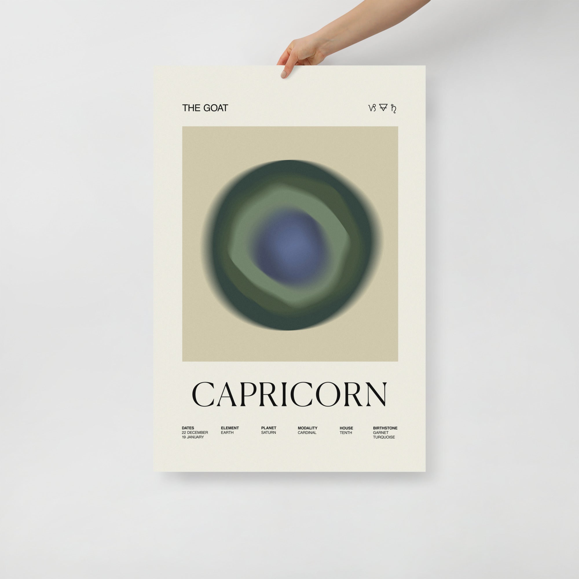 Capricorn Astrology Zodiac Gradient Poster - Self & Others