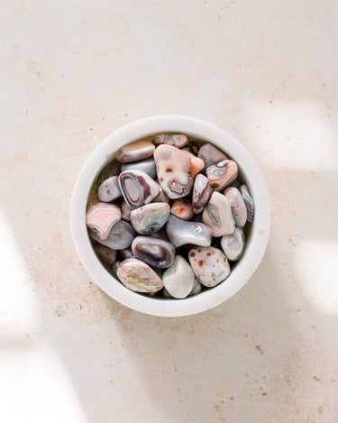 Pink Botswana Agate Tumbled Healing Crystal – Comfort/Harmony - Self & Others